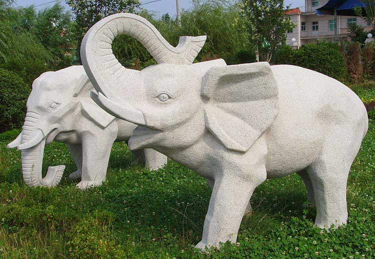 石雕大象图片